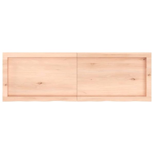 Poliță de perete, 120x40x(2-4)cm, lemn masiv de stejar netratat