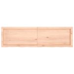 Poliță de perete, 140x40x(2-6)cm, lemn masiv de stejar netratat