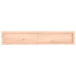 Poliță de perete, 160x30x(2-4)cm, lemn masiv de stejar netratat