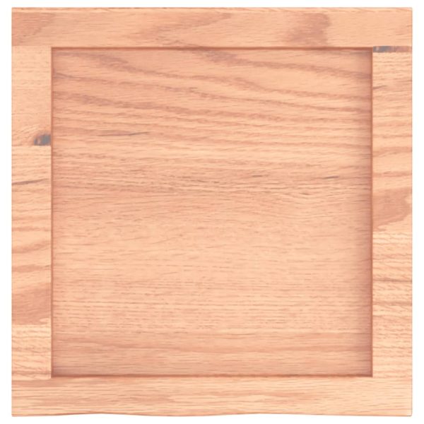 Raft de perete maro deschis 40x40x(2-4) cm lemn stejar tratat