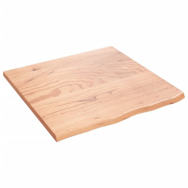 Poliță perete maro deschis 60x60x2 cm lemn masiv stejar tratat