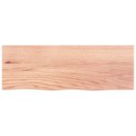 Raft de perete maro deschis 80x30x(2-6) cm lemn stejar tratat