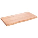 Raft de perete maro deschis 80x40x(2-4) cm lemn stejar tratat