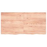 Raft de perete maro deschis 120x60x(2-4) cm lemn stejar tratat