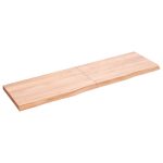 Raft de perete maro deschis 140x40x(2-4) cm lemn stejar tratat