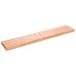 Raft de perete maro deschis 160x30x(2-6) cm lemn stejar tratat