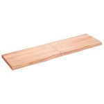 Raft de perete maro deschis 180x50x(2-6) cm lemn stejar tratat