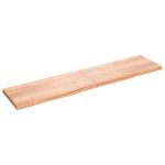 Raft de perete maro deschis 220x50x(2-6) cm lemn stejar tratat