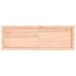 Blat masă 140x60x(2-6) cm lemn stejar netratat contur organic