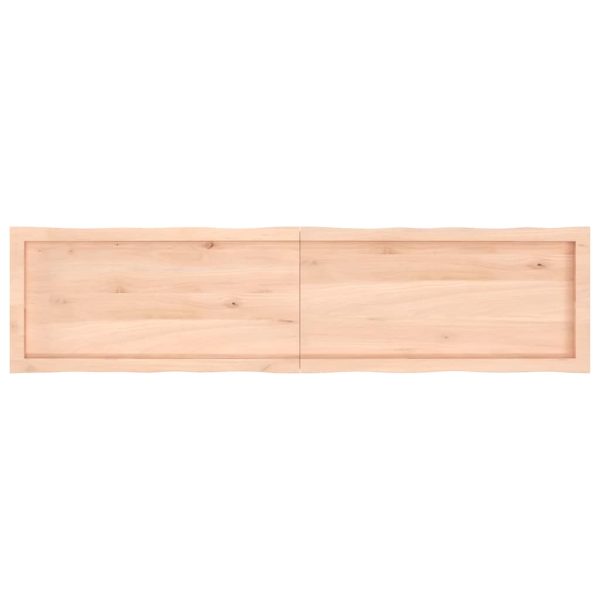 Blat masă 160x40x(2-6) cm lemn stejar netratat contur organic