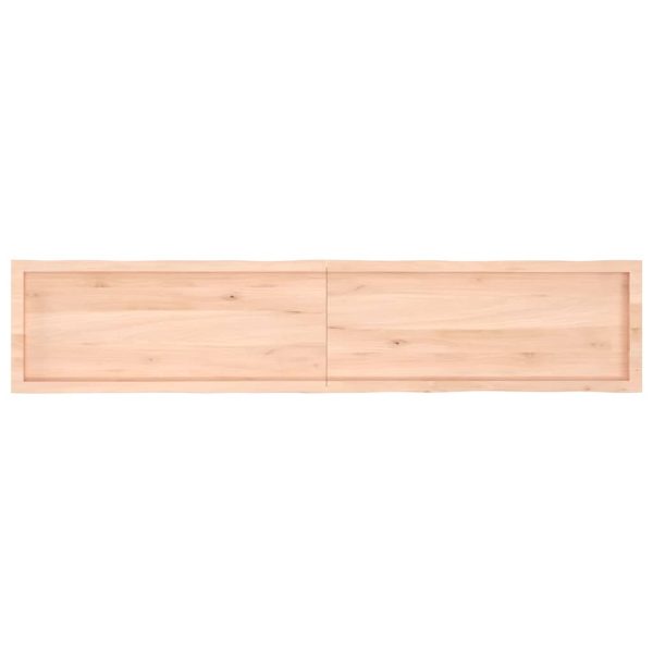 Blat masă 200x40x(2-6) cm lemn stejar netratat contur organic