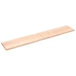 Blat masă 220x40x(2-4) cm lemn stejar netratat contur organic