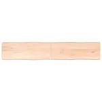Blat masă 220x40x(2-4) cm lemn stejar netratat contur organic