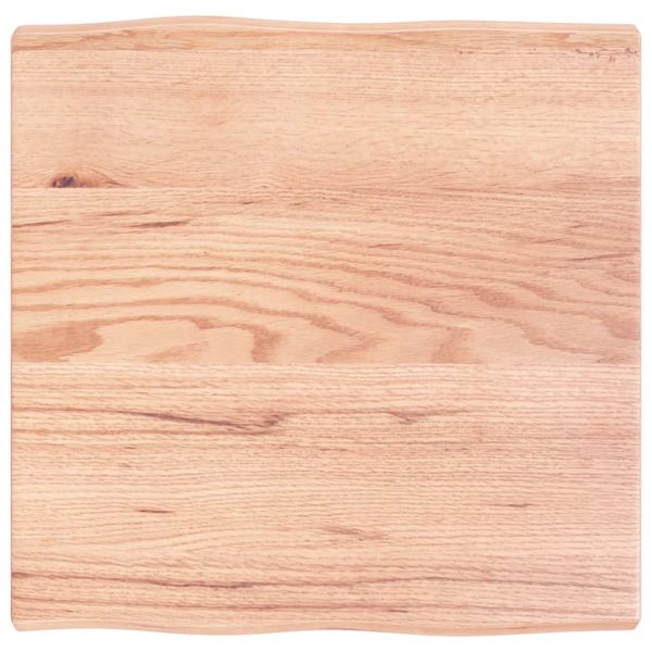 Blat masă, 60x60x(2-4) cm, maro, lemn tratat contur organic