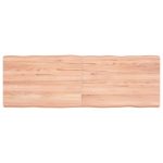 Blat masă, 120x40x(2-6) cm, maro, lemn tratat contur organic