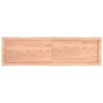 Blat masă, 140x40x(2-4) cm, maro, lemn tratat contur organic