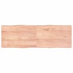 Blat masă, 180x60x(2-6) cm, maro, lemn tratat contur organic