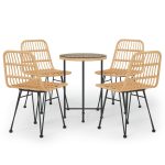 Set mobilier de grădină, 5 piese, poliratan
