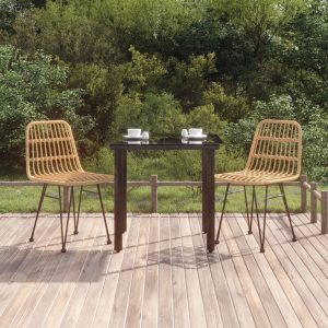 Set mobilier de grădină, 3 piese, poliratan