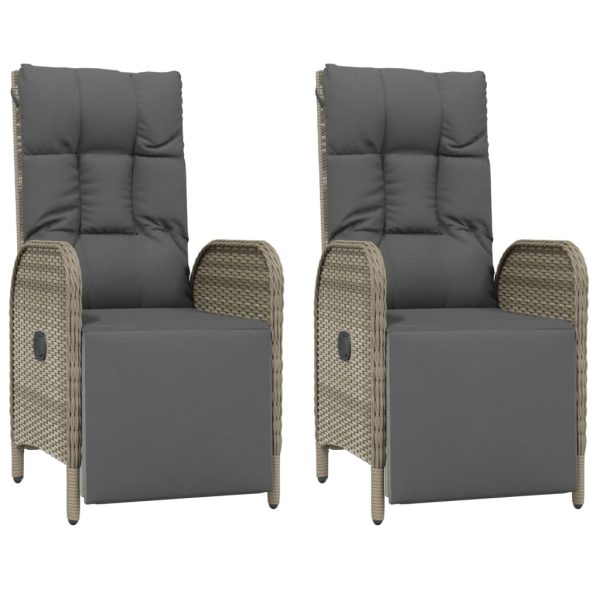 Set mobilier grădină cu perne, 5 piese, negru și gri, poliratan