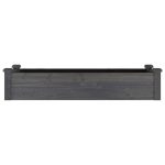 Strat grădină înălțat cu căptușeală gri 120x45x25 cm lemn brad