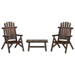 Set mobilier de grădină, 3 piese, lemn masiv de molid