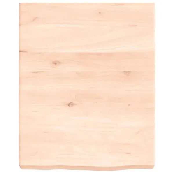 Blat de baie, 40x50x(2-6) cm, lemn masiv netratat