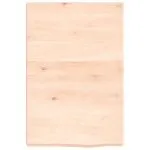 Blat de baie, 40x60x(2-4) cm, lemn masiv netratat