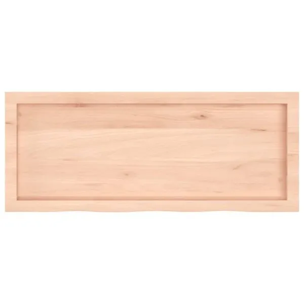 Blat de baie, 100x40x6 cm, lemn masiv netratat