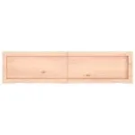 Blat de baie, 120x30x(2-4) cm, lemn masiv netratat