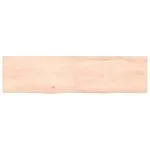 Blat de baie, 120x30x(2-4) cm, lemn masiv netratat