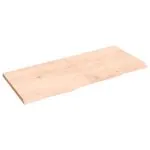 Blat de baie, 140x60x(2-4) cm, lemn masiv netratat