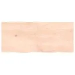 Blat de baie, 140x60x(2-4) cm, lemn masiv netratat