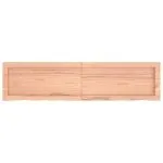 Blat de baie, maro deschis, 120x30x6 cm, lemn masiv tratat