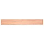 Blat de baie, maro deschis, 220x30x(2-6) cm, lemn masiv tratat