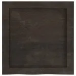 Blat de baie, maro închis, 40x40x(2-6) cm, lemn masiv tratat
