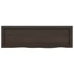 Blat de baie, maro închis, 100x30x(2-6) cm, lemn masiv tratat