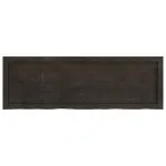 Blat de baie, maro închis, 120x40x(2-4) cm, lemn masiv tratat
