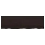 Blat de baie, maro închis, 180x50x(2-4) cm, lemn masiv tratat