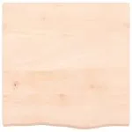 Blat de masă, 60x60x(2-6) cm, lemn masiv de stejar netratat