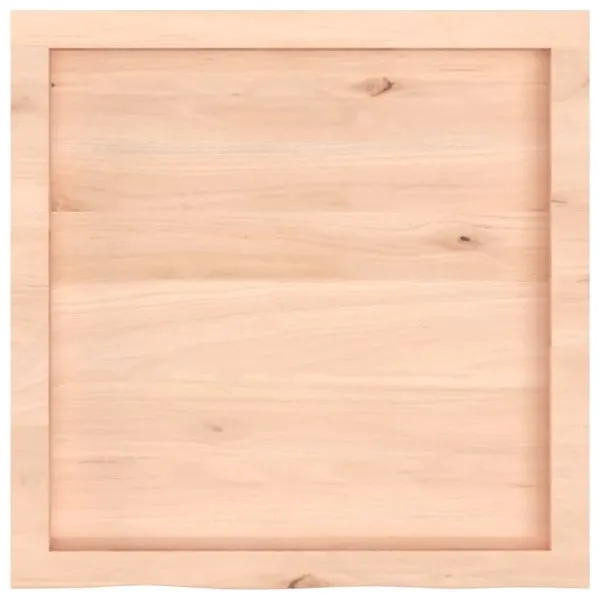 Blat de masă, 60x60x(2-6) cm, lemn masiv de stejar netratat