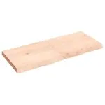 Blat de masă, 120x50x(2-6) cm, lemn masiv de stejar netratat