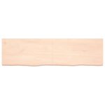 Blat de masă, 180x50x(2-6) cm, lemn masiv de stejar netratat