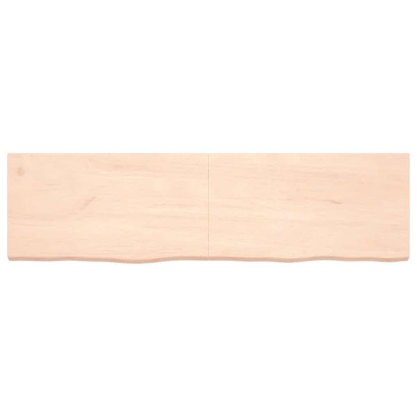Blat de masă, 180x50x(2-6) cm, lemn masiv de stejar netratat