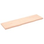 Blat de masă, 180x50x(2-6) cm, lemn masiv de stejar netratat