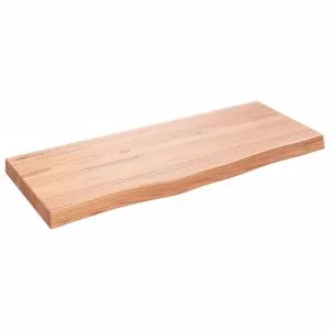 Blat de masă maro 100x40x(2-6) cm, lemn masiv stejar tratat