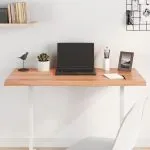 Blat de masă maro 100x50x(2-4) cm, lemn masiv stejar tratat