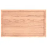 Blat de masă maro 100x60x(2-6) cm, lemn masiv stejar tratat