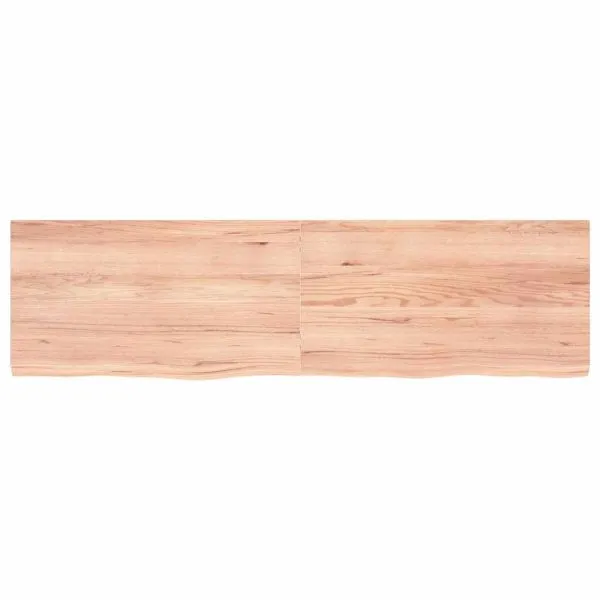 Blat de masă maro 180x50x(2-4) cm, lemn masiv stejar tratat
