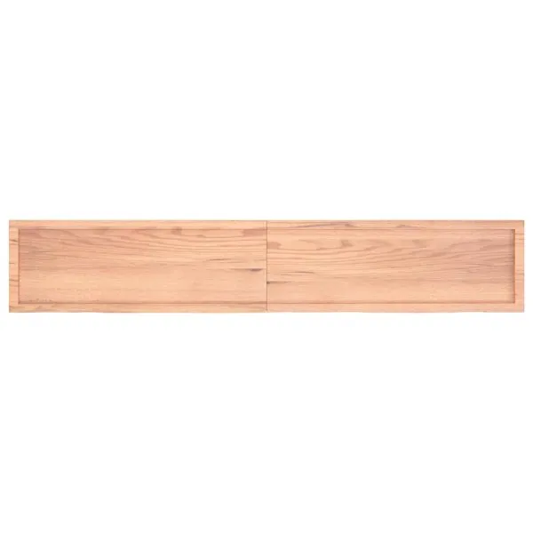 Blat de masă maro 220x40x(2-4) cm, lemn masiv stejar tratat